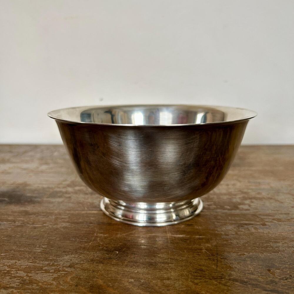 Vintage Silver Plated Petite Pedestal Bowl | Catch All Key Bowl Ring Dish